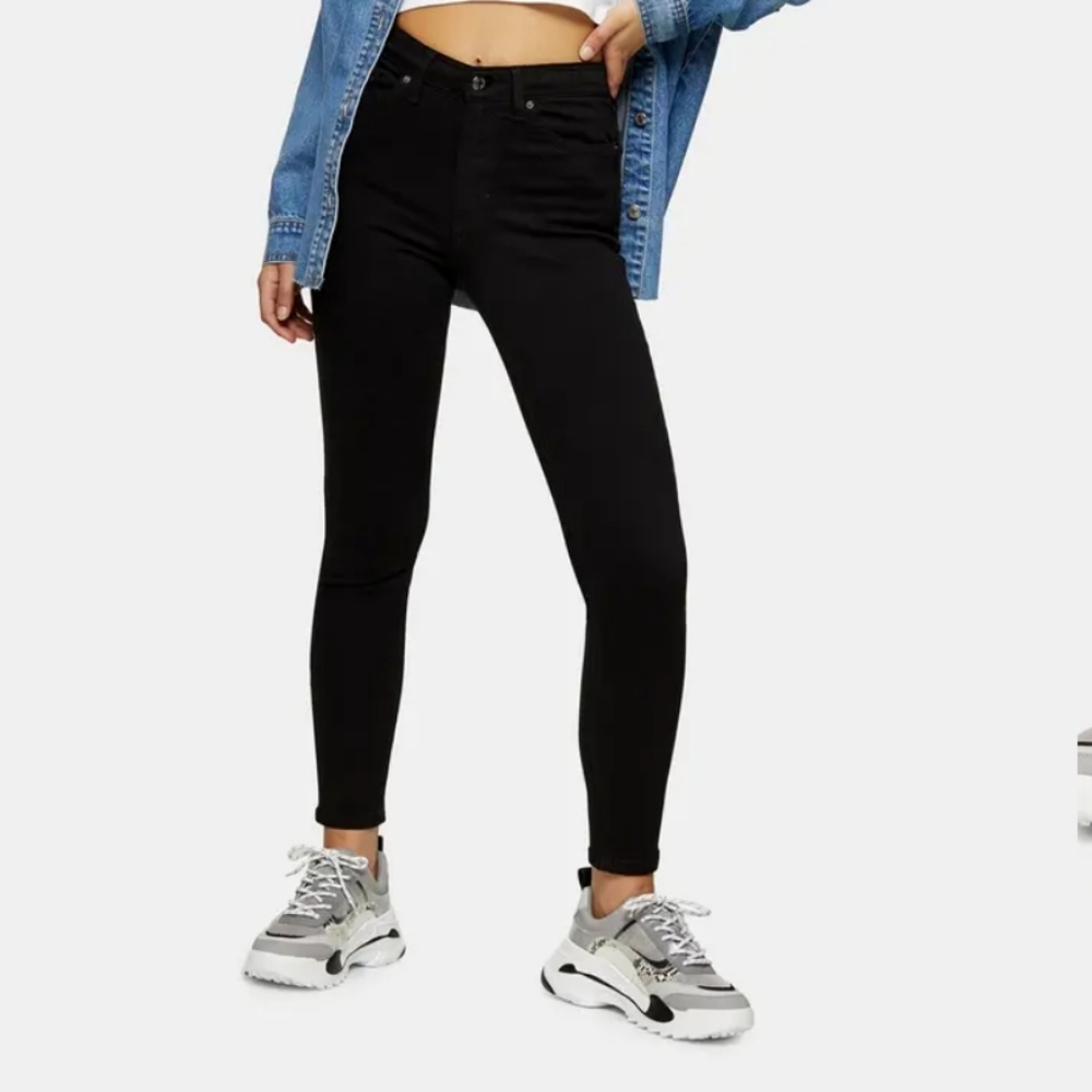 Jamie High Waist Black Jeans TOPSHOP